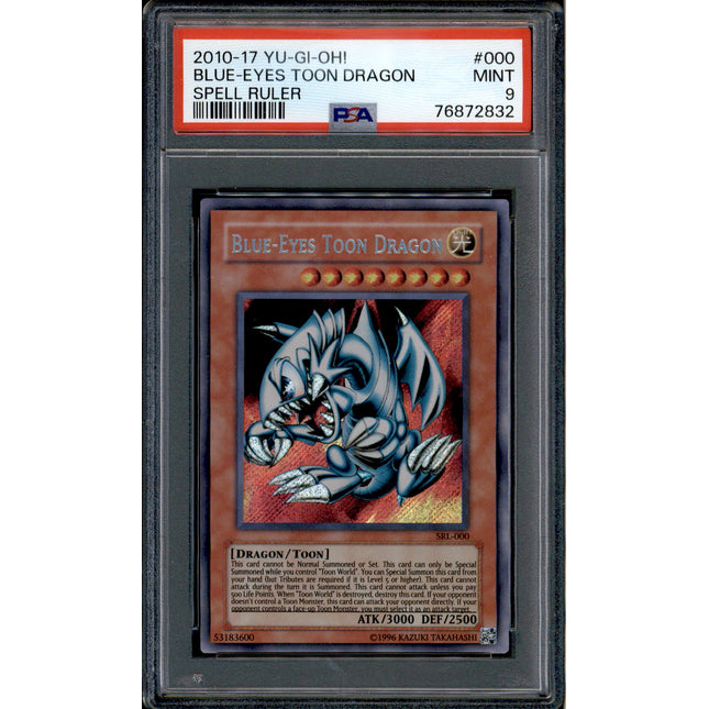 Blue-Eyes Toon Dragon - SRL-000 - PSA 9 - Secret - Spell Ruler - Pokemon - 72832