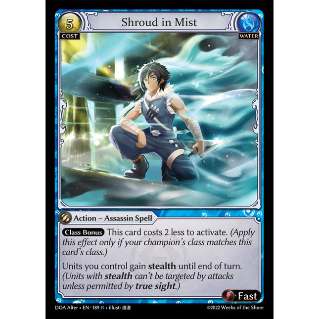 Shroud in Mist - DOA Alter EN-189 - x1 - Rare - Near Mint - Non-Foil - Grand Archive TCG
