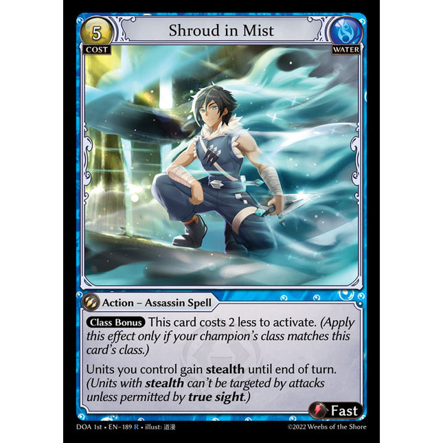 Shroud in Mist - DOA 1st EN-189 - Rare - Near Mint - Foil - Grand Archive TCG