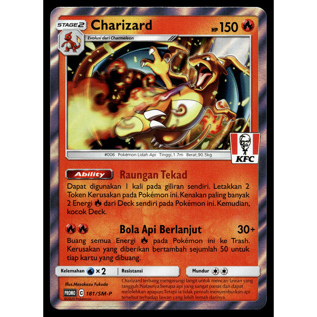 Charizard - 181/SM-P - PSA NM - Indonesian - KFC - Promo - Pokemon - A1-36
