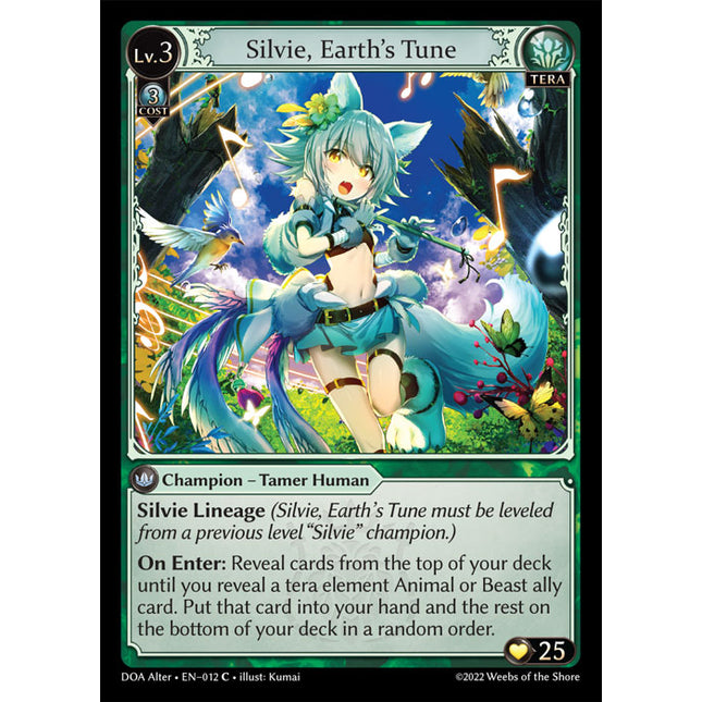Silvie, Earth's Tune - DOA Alter EN-012 - x4 - Common - Near Mint - Non-Foil - Grand Archive TCG