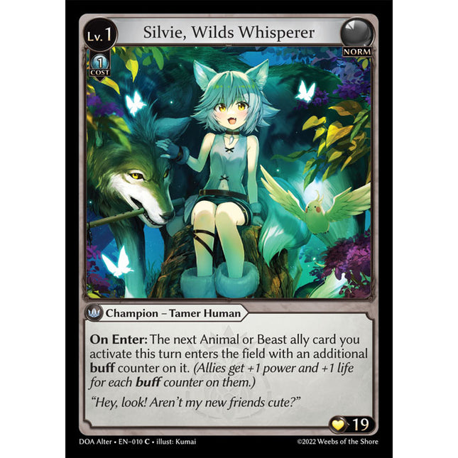 Silvie, Wilds Whisperer - DOA Alter EN-010 - x4 - Common - Near Mint - Non-Foil - Grand Archive TCG