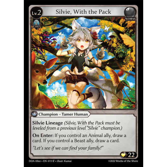 Silvie, With the Pack - DOA Alter EN-011 - x4 - Common - Near Mint - Non-Foil - Grand Archive TCG