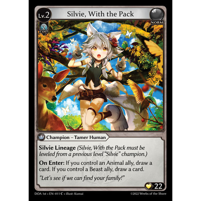 Silvie, With the Pack - DOA 1st EN-011 - Common - Near Mint - Foil - Grand Archive TCG