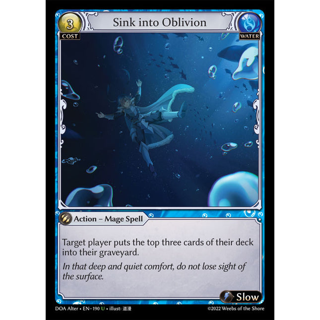 Sink into Oblivion - DOA Alter EN-190 - x1 - Uncommon - Near Mint - Non-Foil - Grand Archive TCG