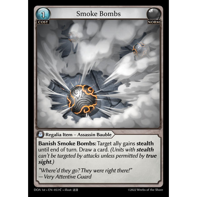 Smoke Bombs - DOA 1st EN-053 - Common - Near Mint - Foil - Grand Archive TCG