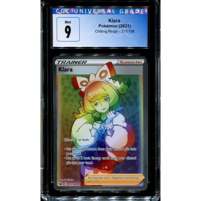 Klara - 217/198 - CGC 9 - Chilling Reign - Hyper Rare - Pokemon - 91245