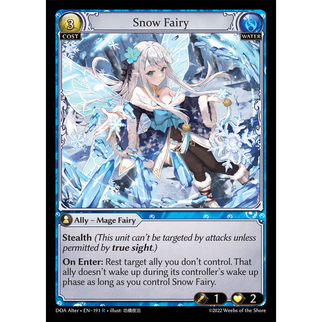 Snow Fairy - DOA Alter EN-191 - x1 - Rare - Near Mint - Non-Foil - Grand Archive TCG