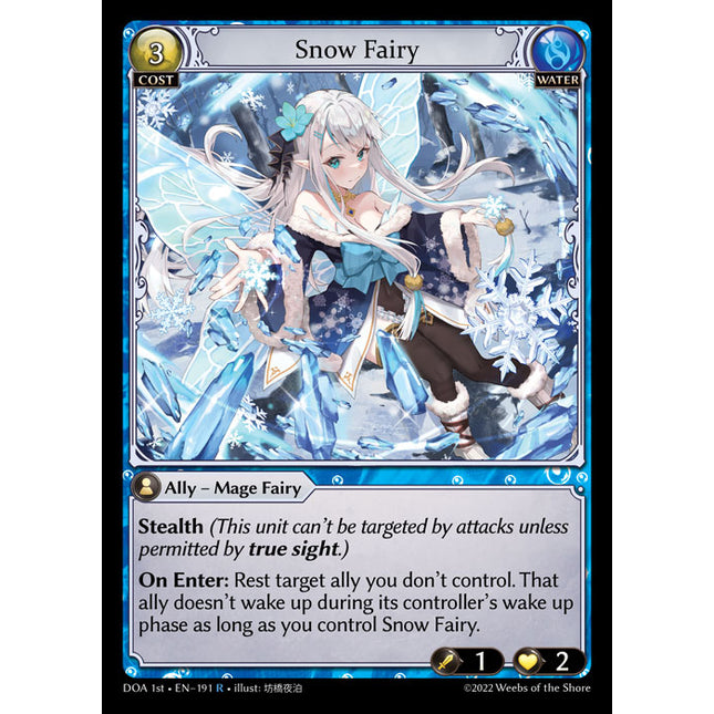 Snow Fairy - DOA 1st EN-191 - Rare - Near Mint - Non-Foil - Grand Archive TCG