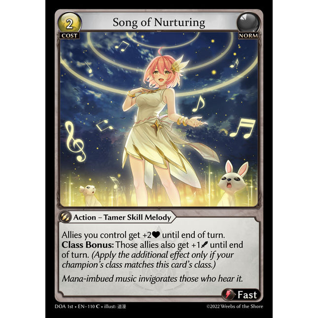 Song of Nurturing - DOA 1st EN-110 - Common - Near Mint - Non-Foil - Grand Archive TCG