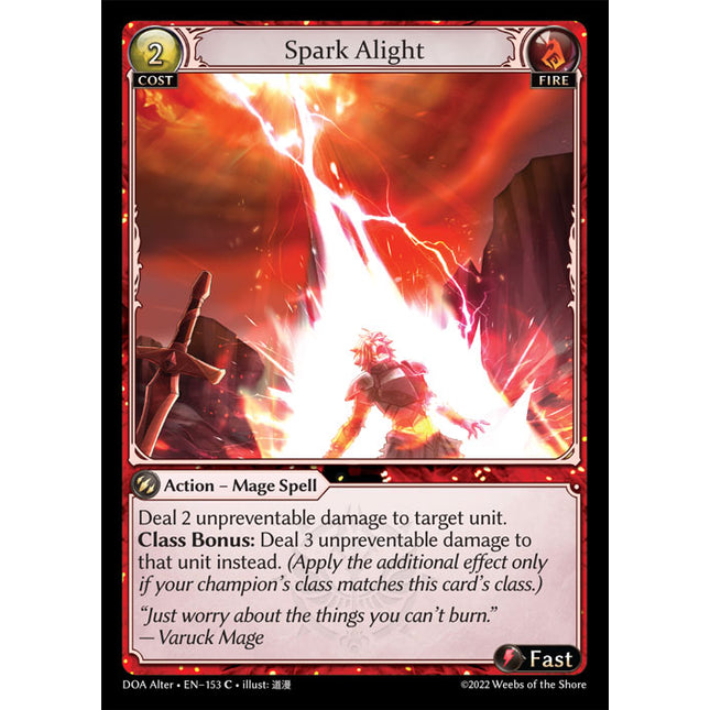 Spark Alight - DOA Alter EN-153 - x4 - Common - Near Mint - Non-Foil - Grand Archive TCG