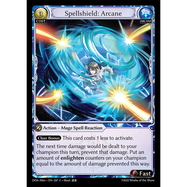 Spellshield: Arcane - DOA Alter EN-247 - x1 - Rare - Near Mint - Non-Foil - Grand Archive TCG