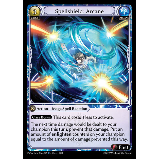 Spellshield: Arcane - DOA 1st EN-247 - Rare - Near Mint - Non-Foil - Grand Archive TCG