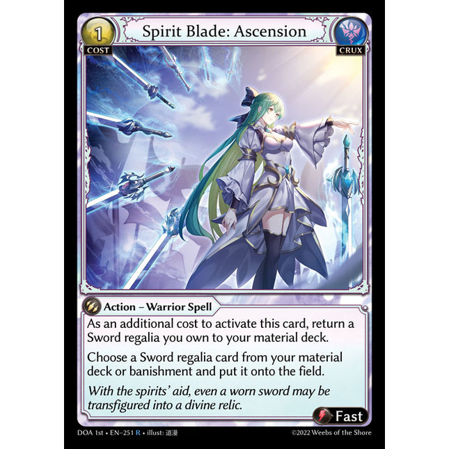 Spirit Blade: Ascension - DOA 1st EN-251 - Rare - Near Mint - Foil - Grand Archive TCG
