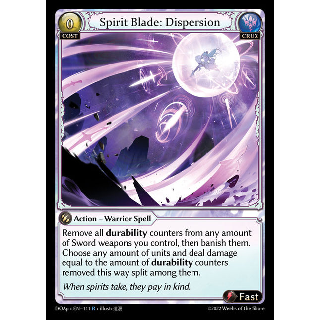 Spirit Blade: Dispersion - DOAp-111 - Rare - Near Mint - Non-Foil - Grand Archive TCG