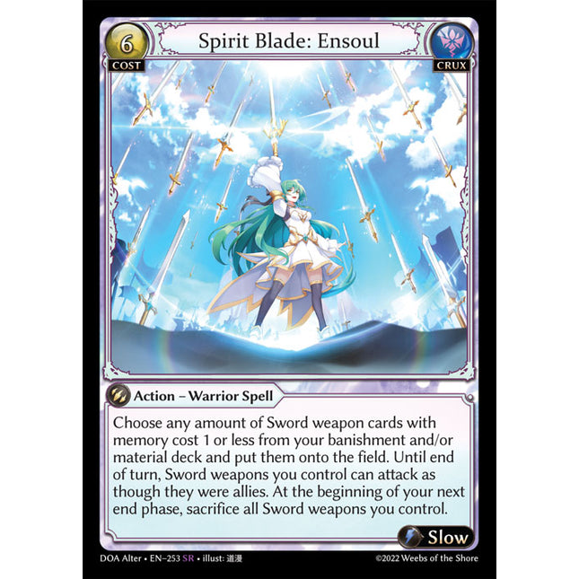 Spirit Blade: Ensoul - DOA Alter EN-253 - x1 - Super Rare - Near Mint - Non-Foil - Grand Archive TCG