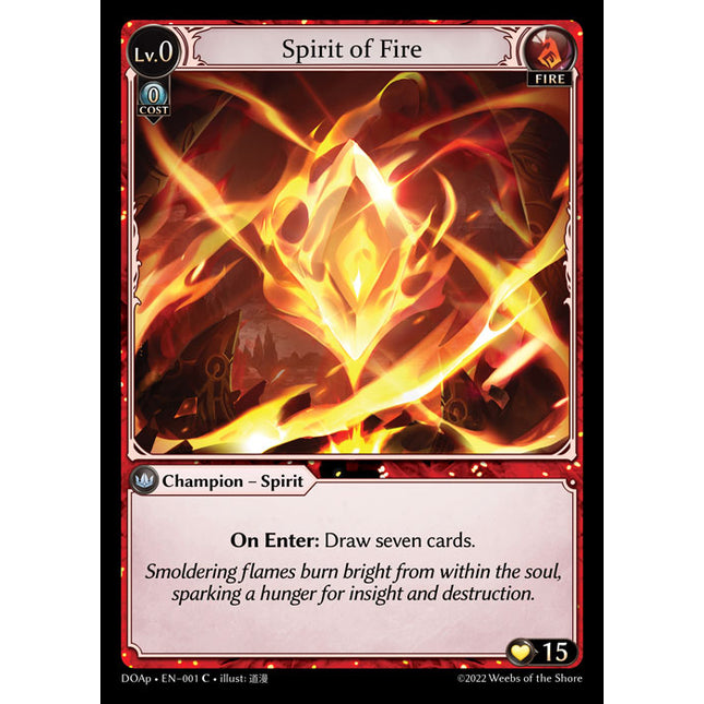 Spirit of Fire - DOAp-001 - Common - Near Mint - Non-Foil - Grand Archive TCG