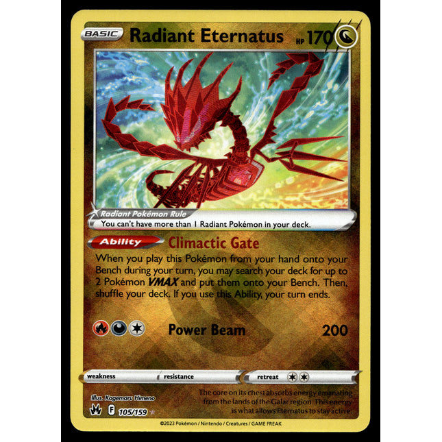 Radiant Eternatus - 105/159 - NM - Ultra Rare - Crown Zenith - Pokemon - A8-71