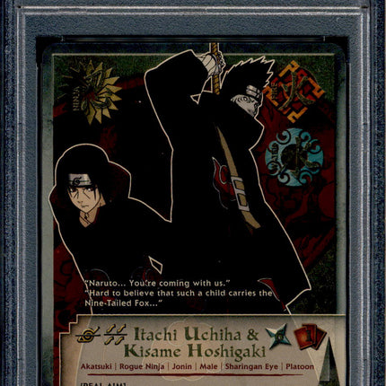 Itachi Uchiha & Kisame Hoshigaki - 367 - PSA 9 - 1st edition SR - S10 - Naruto CCG - 96254