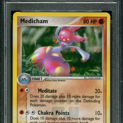 Medicham - 10/101 - PSA 8 - Reverse Holo - Hidden Legends - Pokemon - 80819