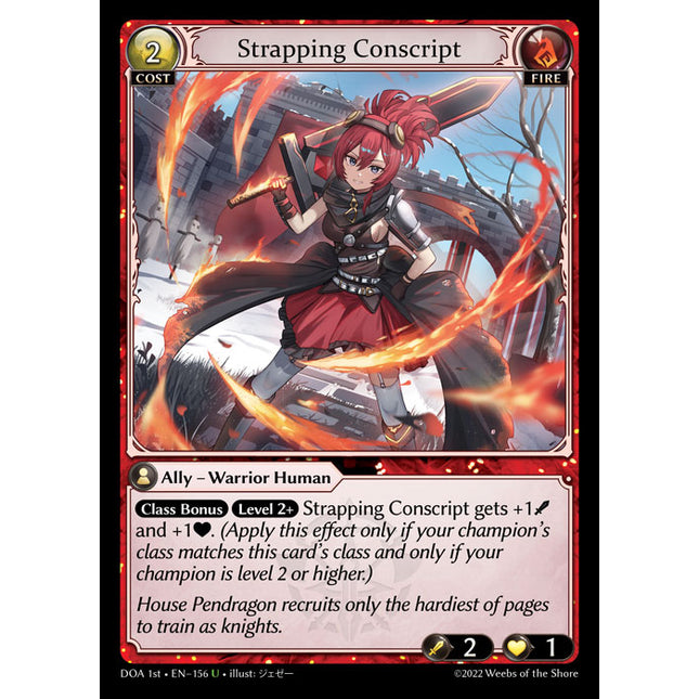 Strapping Conscript - DOA 1st EN-156 - Uncommon - Near Mint - Non-Foil - Grand Archive TCG