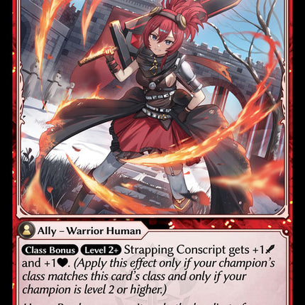 Strapping Conscript - DOA 1st EN-156 - Uncommon - Near Mint - Foil - Grand Archive TCG