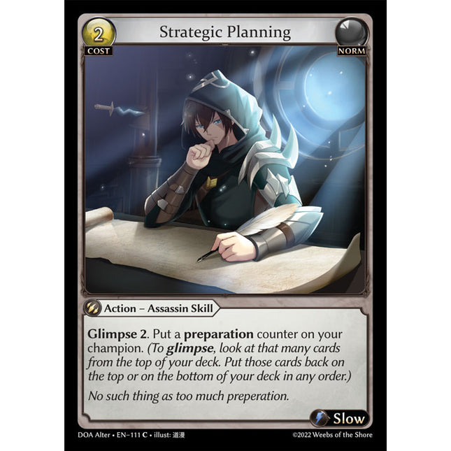 Strategic Planning - DOA Alter EN-111 - x4 - Common - Near Mint - Non-Foil - Grand Archive TCG
