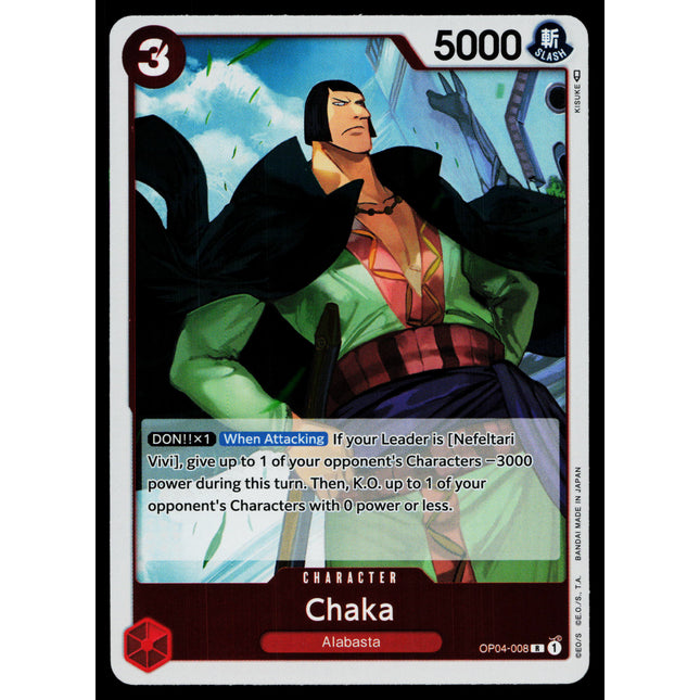 Chaka - OP04-008 - NM - Rare - English OP04 - One Piece TCG