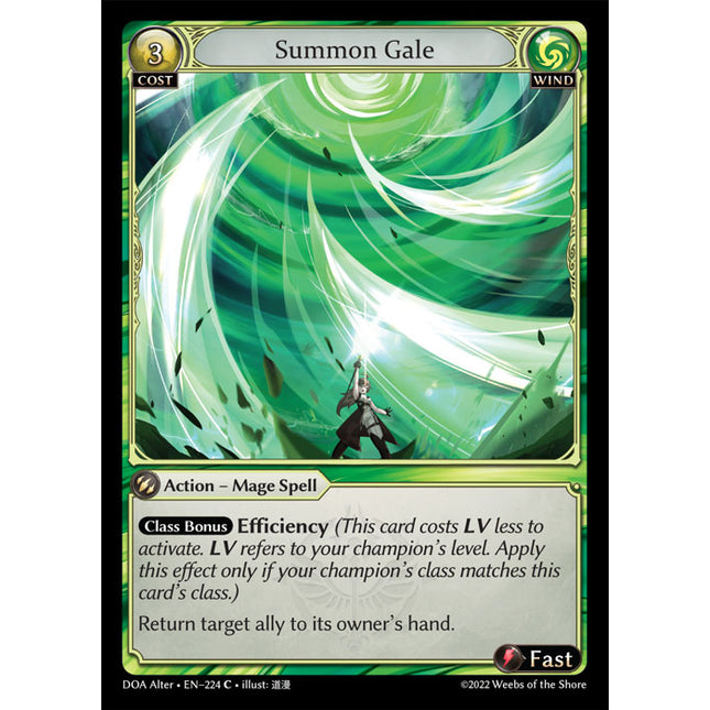 Summon Gale - DOA Alter EN-224 - x4 - Common - Near Mint - Non-Foil - Grand Archive TCG