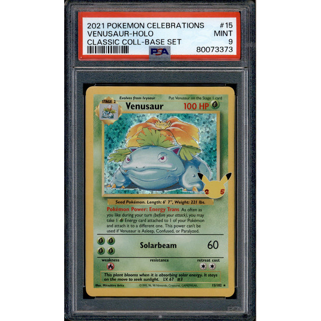 Venusaur - 15/102 - PSA 9 - Holo - Celebrations - Pokemon - 73373