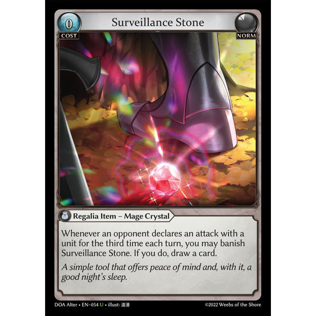 Surveillance Stone - DOA Alter EN-054 - x1 - Uncommon - Near Mint - Non-Foil - Grand Archive TCG