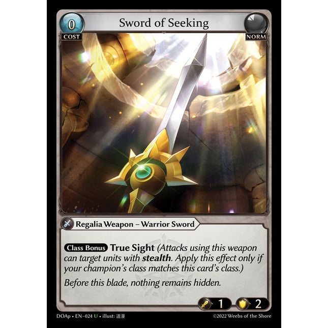 Sword of Seeking - DOAp-024 - Uncommon - Near Mint - Non-Foil - Grand Archive TCG