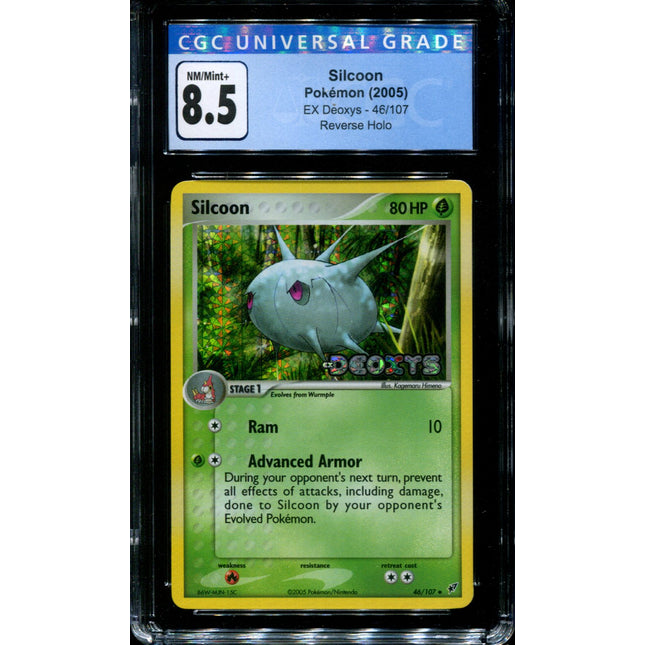 Silcoon - 46/107 - CGC 8.5 - EX Deoxys - Reverse Holo - Pokemon - 48011
