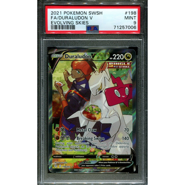 Duraludon V - 198/203 - PSA 9 - Alt Art - Evolving Skies - Pokemon - 57006
