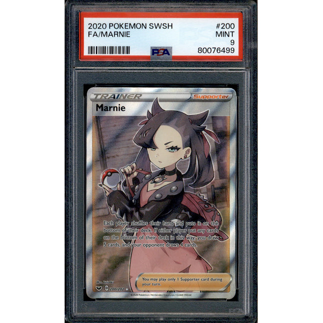 Marnie - 200/202 - PSA 9 - Full Art - Sword & Shield - Pokemon - 76499
