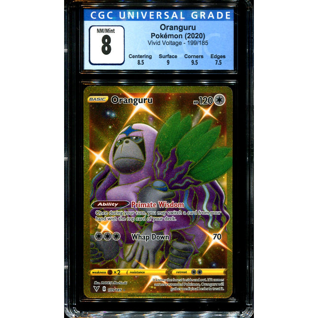 Oranguru - 199/185 - CGC 8 - Secret Rare - Vivid Voltage - Pokemon - 28228