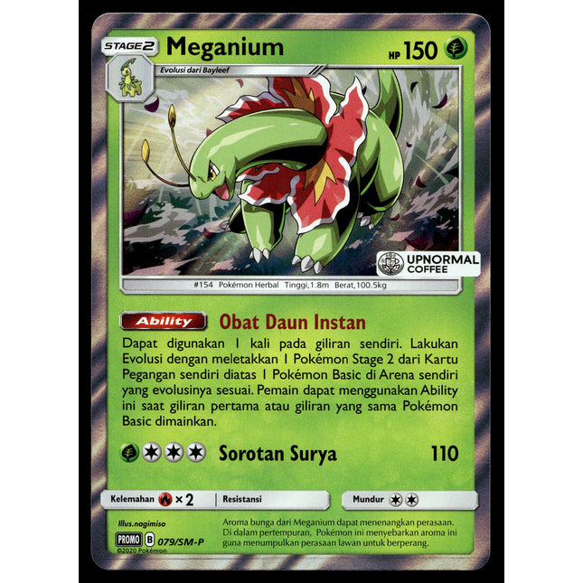 Meganium - 079/SM-P - NM - Indonesian Upnormal Coffee - Promo - Pokemon - B1-40