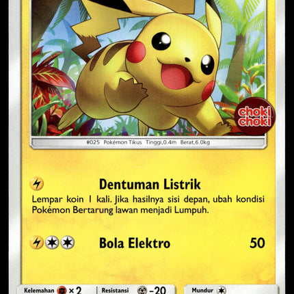 Pikachu - 063/SM-P - NM - Indonesian Choki Choki - Promo - Pokemon - B1-56
