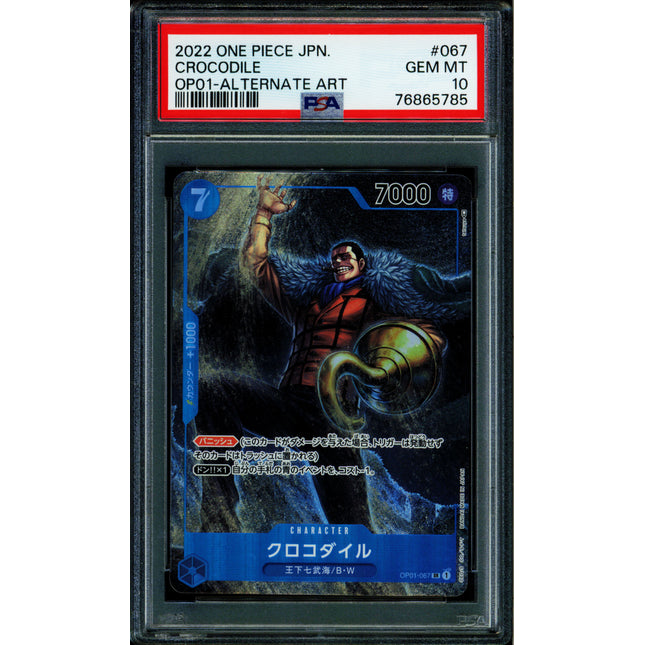 Crocodile - OP01-067 - PSA 10 - Alt Art Japanese - OP01 - One Piece - 65785