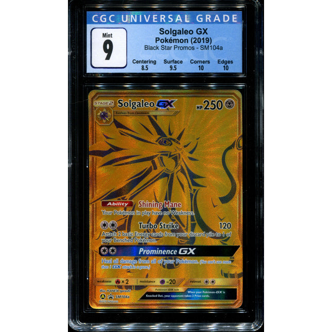 Solgaleo GX - SM104a - CGC 9.5 Gem Mint - Black Star Promos - 02064