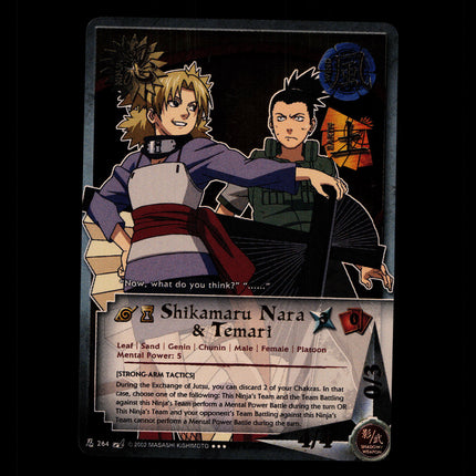 Shikamaru Nara & Temari - 264 - NM - 1st Edition - Foil - Naruto CCG - D4-311