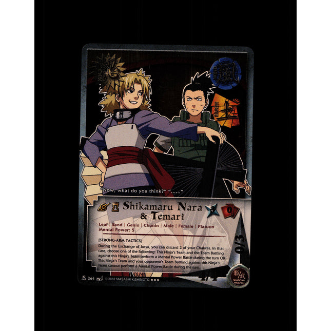 Shikamaru Nara & Temari - 264 - NM - 1st Edition - Foil - Naruto CCG - D4-311
