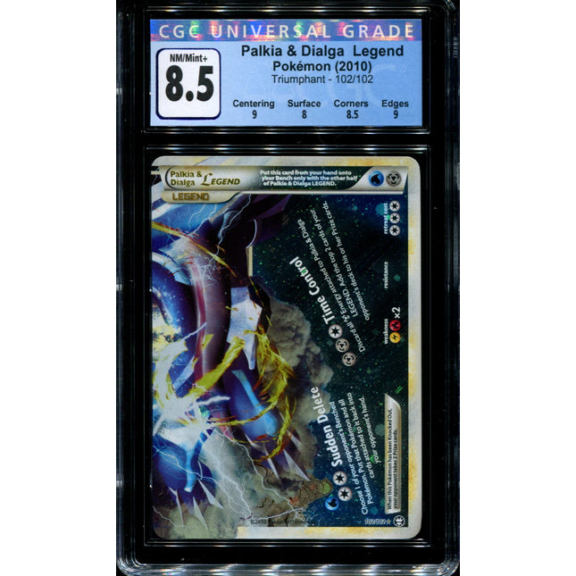 Palkia & Dialga Legend Bottom - 102/102 - CGC 8.5 - Ultra Rare - Triumphant - Pokemon - 68411