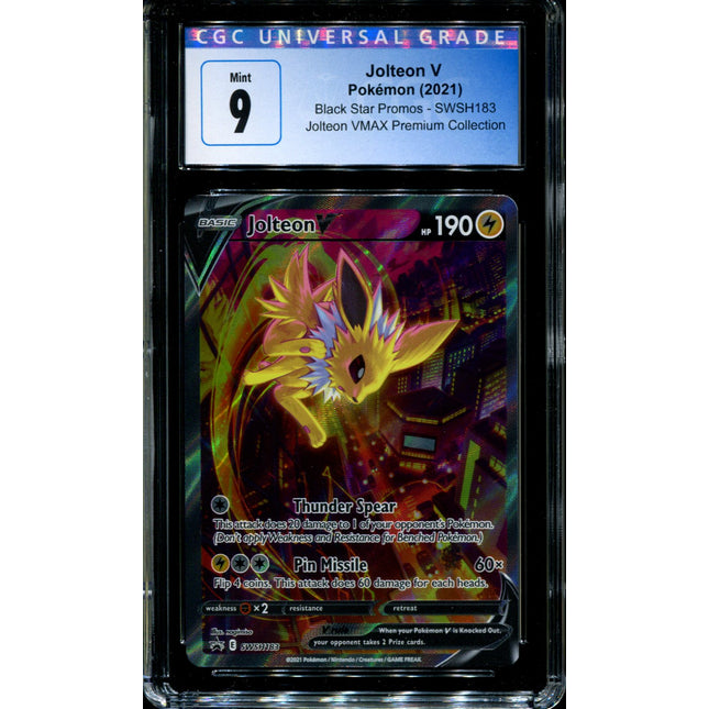 Jolteon V - SWSH183 - CGC 9 - Black Star Promos - Alternate Art - Pokemon - 92326
