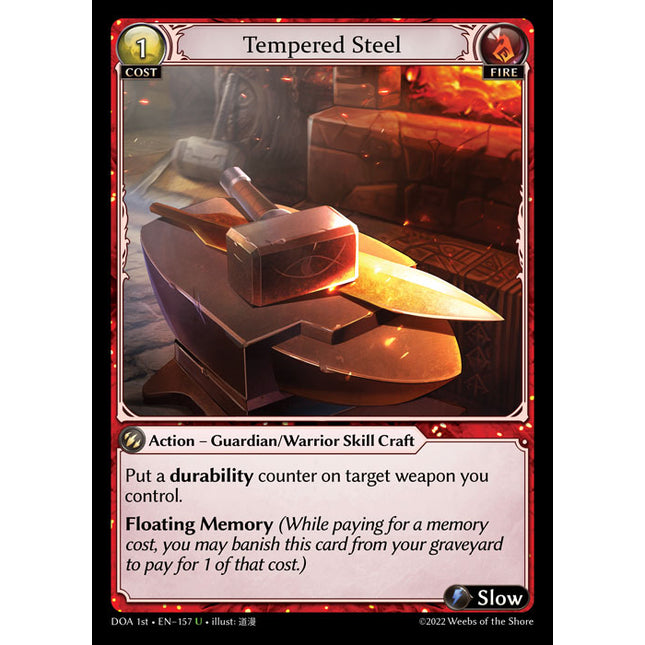 Tempered Steel - DOA 1st EN-157 - Uncommon - Near Mint - Foil - Grand Archive TCG