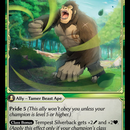 Tempest Silverback - DOA 1st EN-227 - Uncommon - Near Mint - Foil - Grand Archive TCG