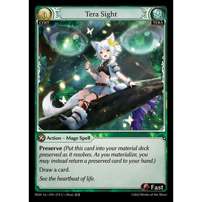 Tera Sight - DOA 1st EN-274 - Uncommon - Near Mint - Foil - Grand Archive TCG
