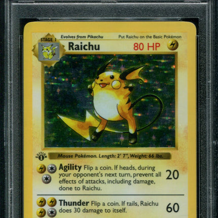 Raichu 1st Edition - 14/102 - PSA 7 NM - Base Set Shadowless - 94649