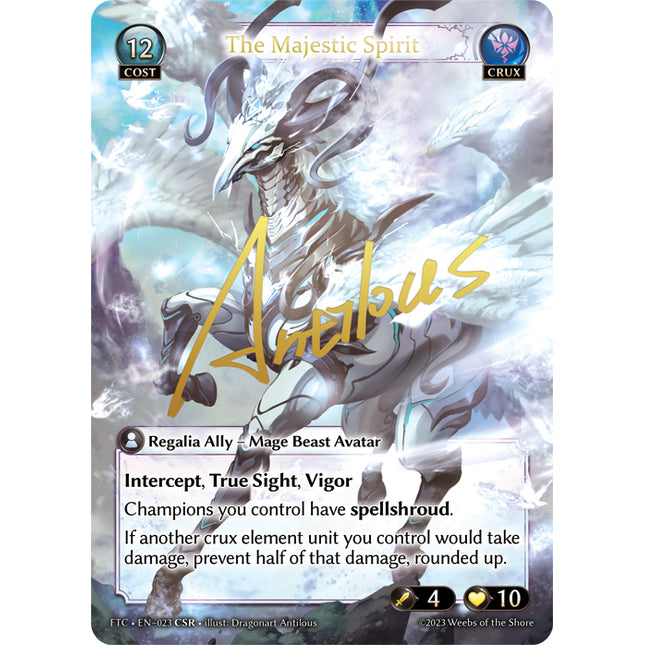 The Majestic Spirit - FTC EN-023 - x1 - UR - NM - CSR - Grand Archive TCG