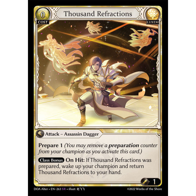 Thousand Refractions - DOA Alter EN-263 - x1 - Super Rare - Near Mint - Non-Foil - Grand Archive TCG